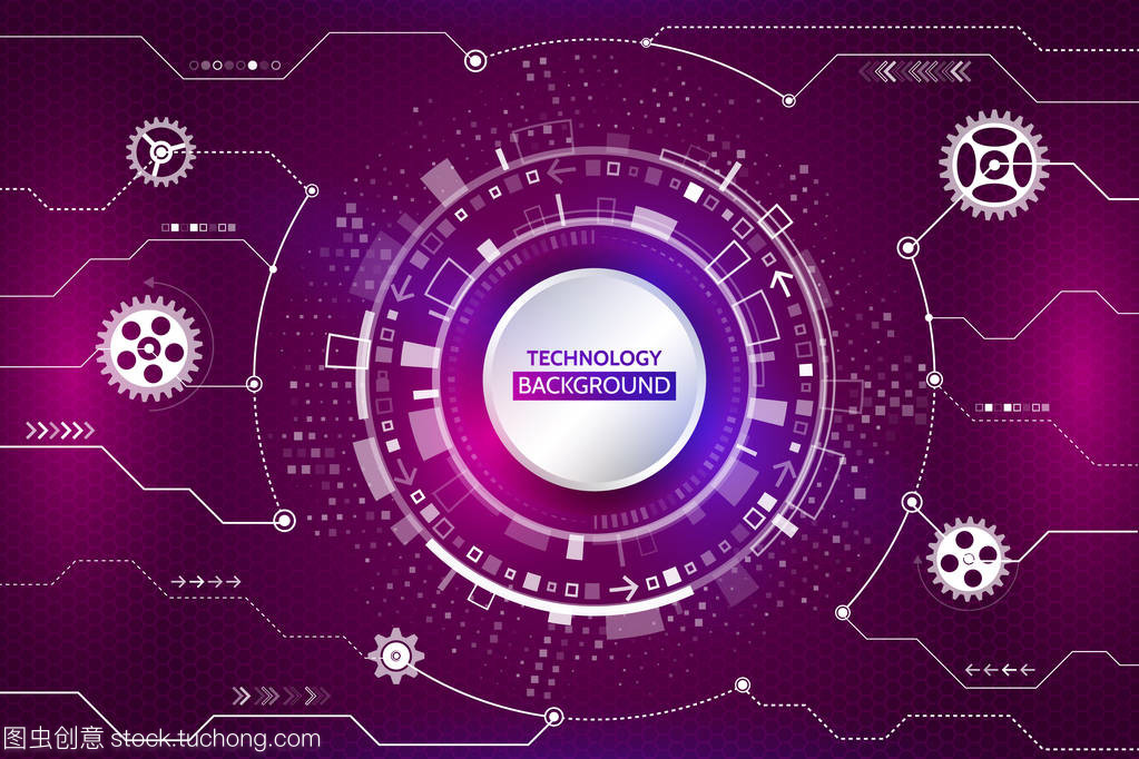 未来科技 紫色背景下的计算机技术探索
